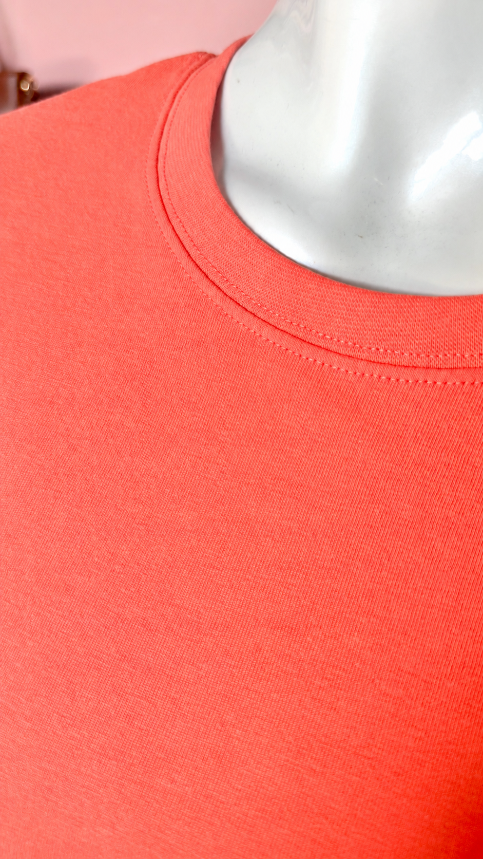 T-shirt basic corail 100 % coton
