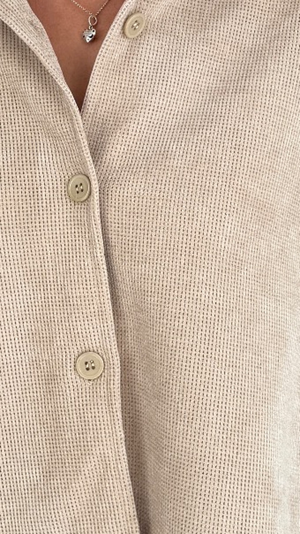 Veste oversize LANA – Beige en velours texturé